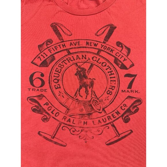 Rare Vintage Y2K Polo Ralph Lauren Red Shirt Youth Large Streetwear Hype Promo - Picture 3 of 8